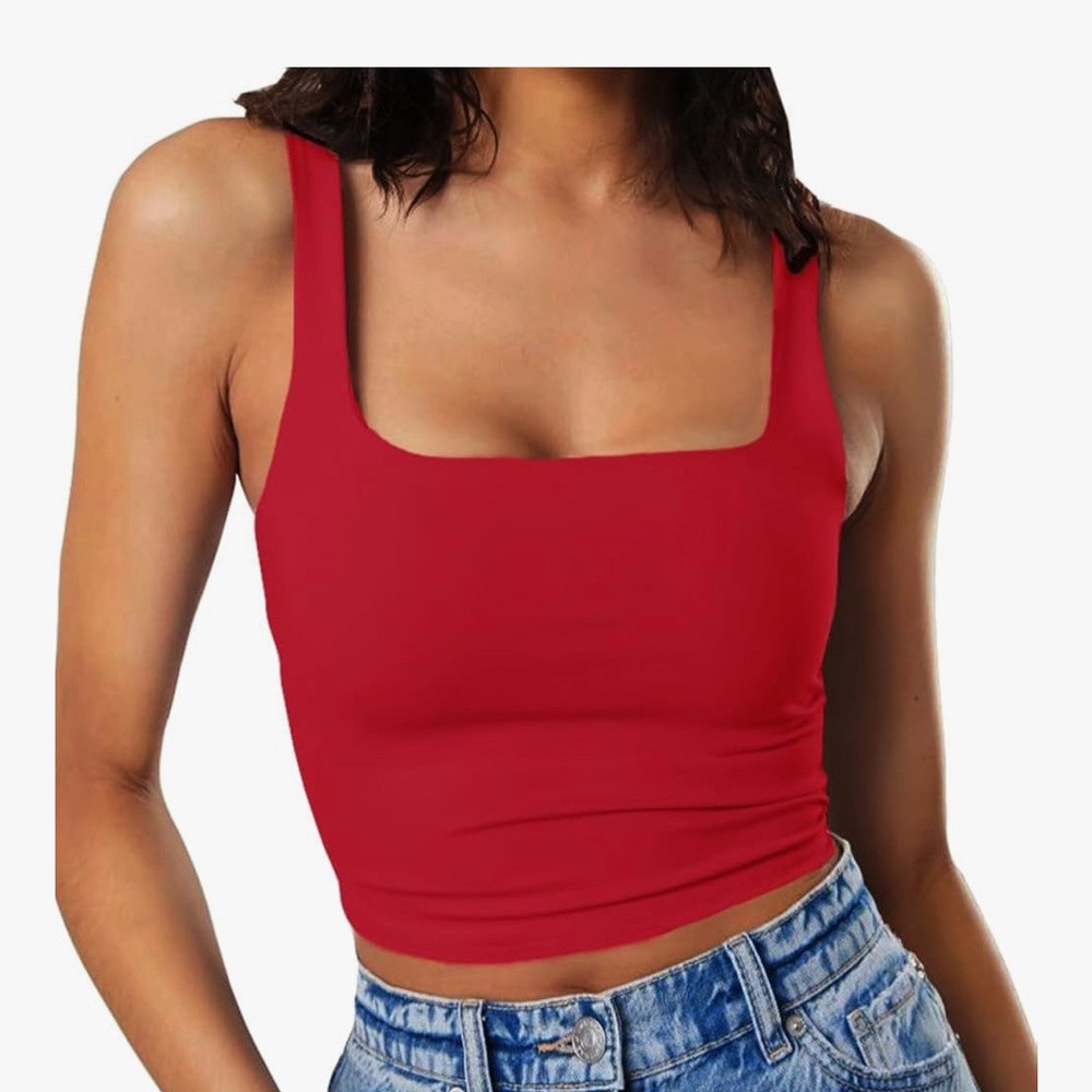 Red Sleeveless Women's Top
